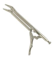 Straight Long Vice Grip Plier Locking 10" Curved Jaw Carbon Steel | Extended Reach Locking Pliers for Pipes Nuts Bolts Welding | Quick Release Lever Hardened Teeth Non-Slip Handles - UAE Construction Mechanics Tools 